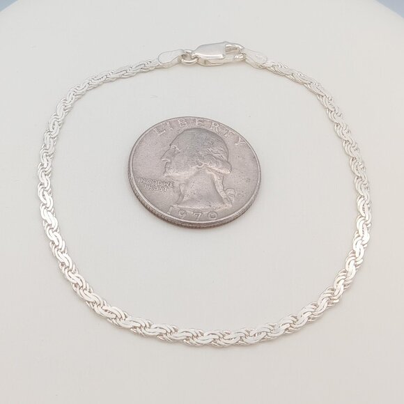 MILOR Italy 925 Sterling Silver French Link Chain Bracelet - Picture 11 of 13